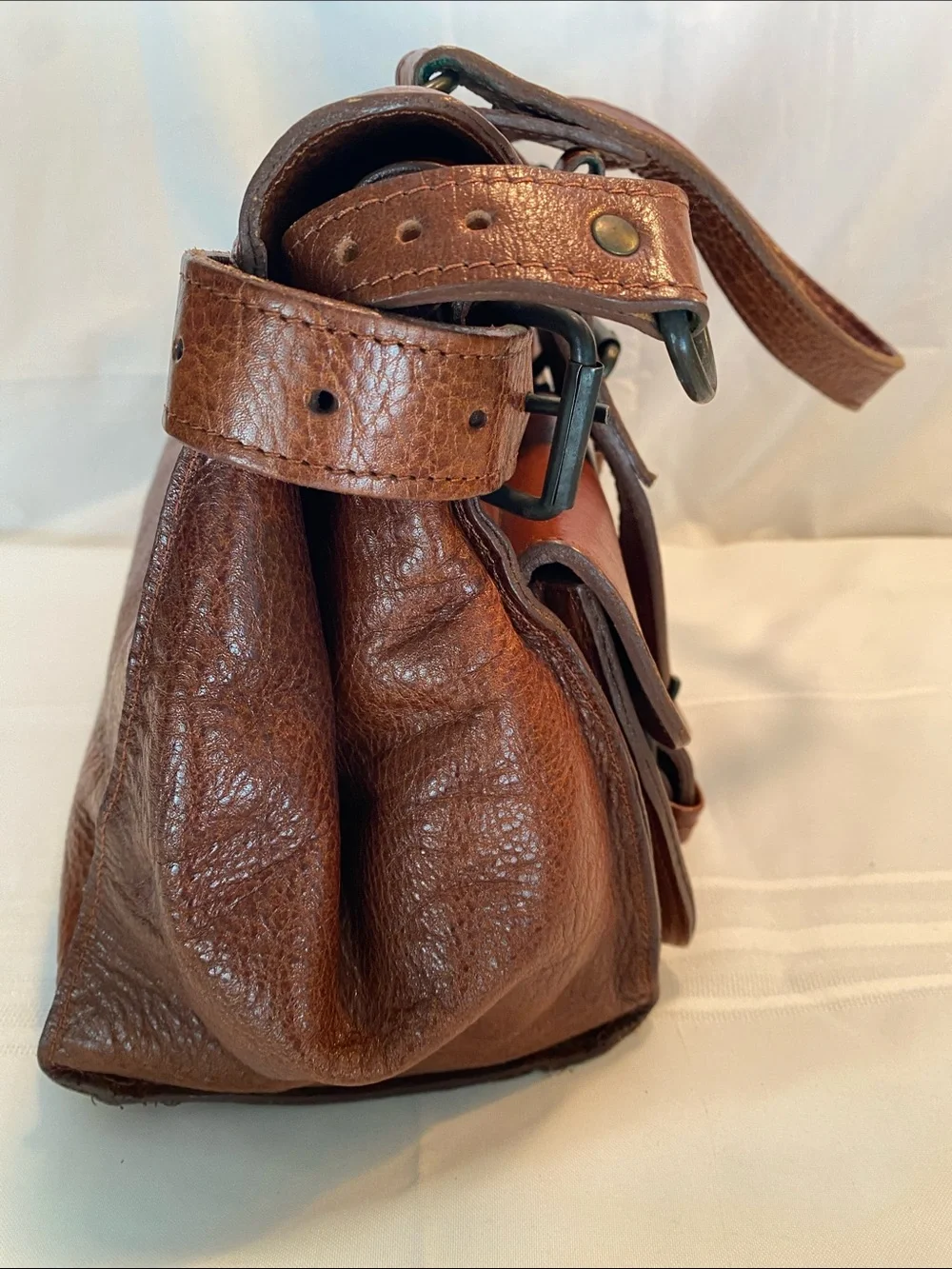 Candela brown leather shoulder bag satchel